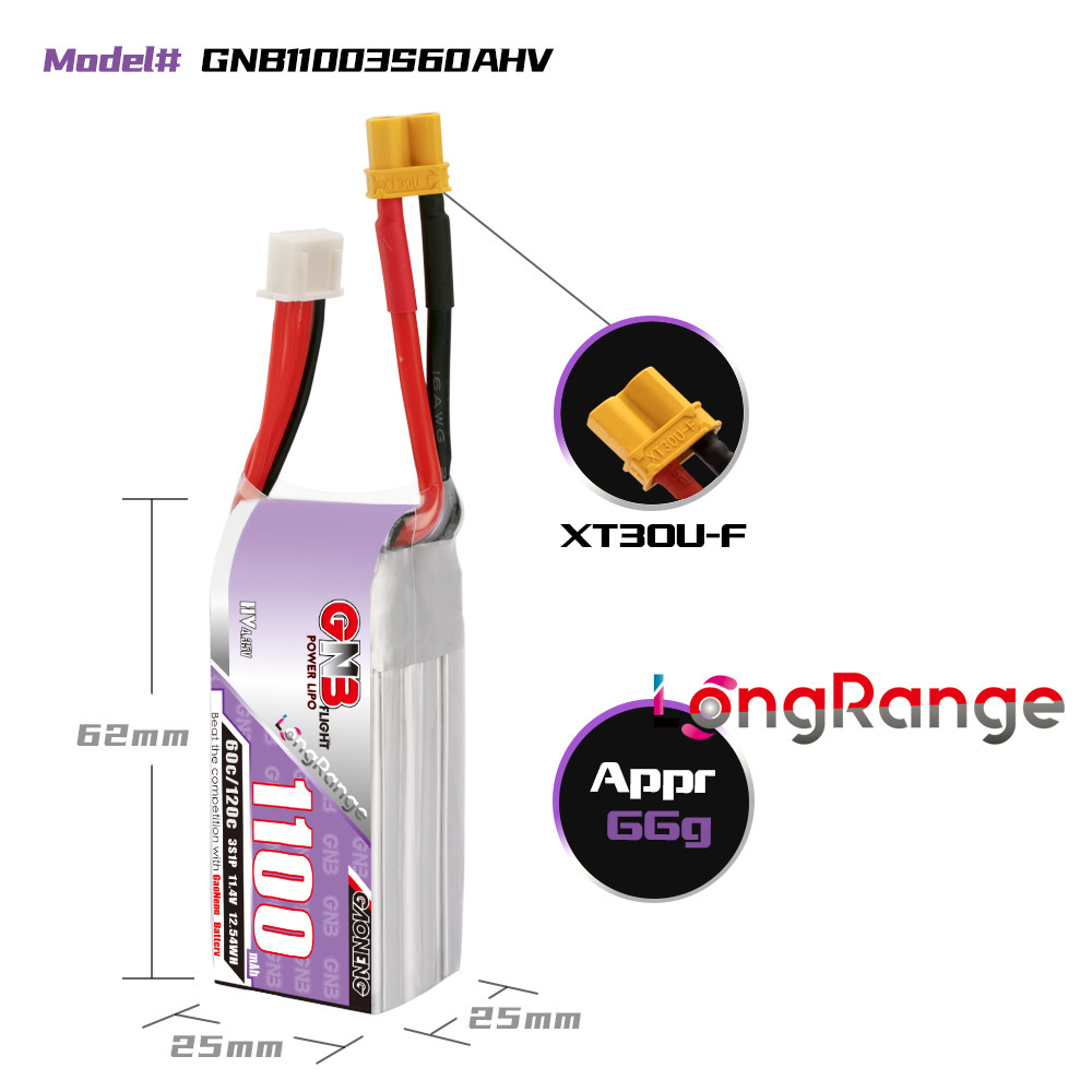 GNB 1100 mAh 2S 3S 4S 6S 60C/1 – Rc Helicopter Parts Bewertung und Preis